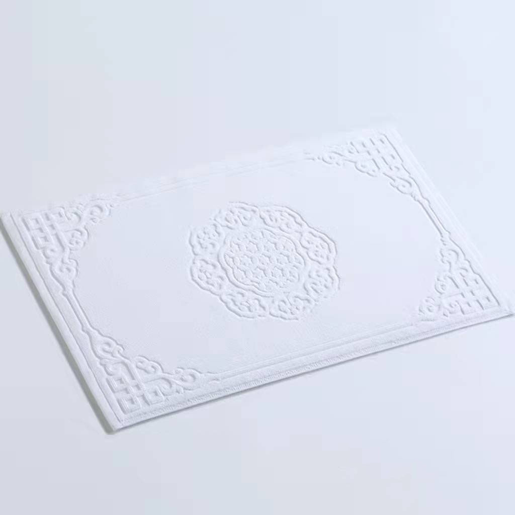 Jacquard luxury bath mat Scandinavisch wit