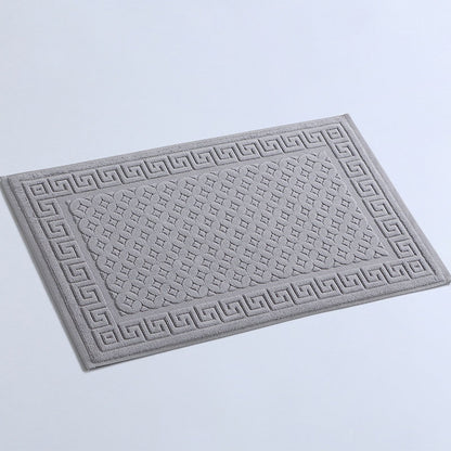 Jacquard luxury bath mat stone grey