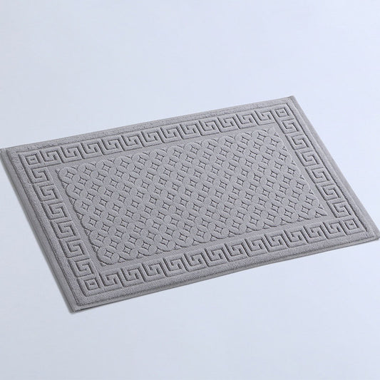Jacquard luxury bath mat stone grey